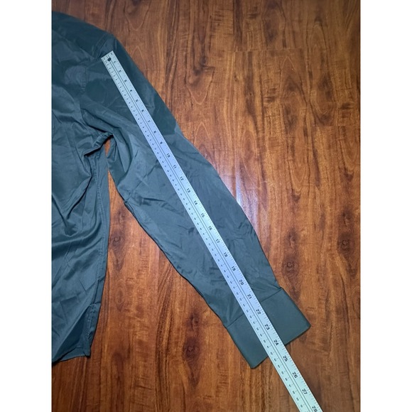 NWT Untuckit Gironde Shirt Button Down Collared Green Nylon Spandex Men SZ L - Picture 6 of 8